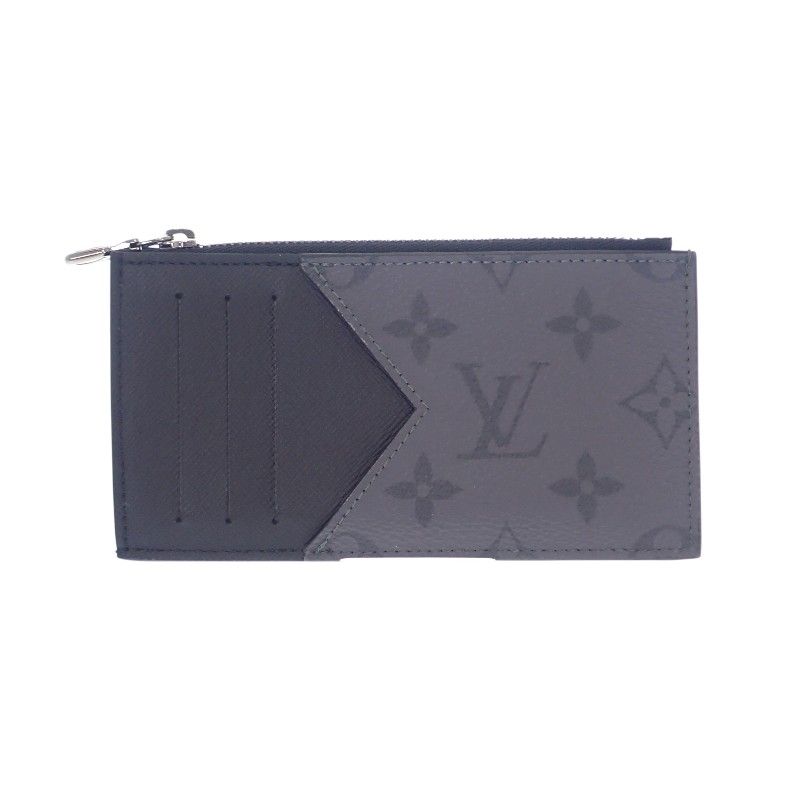 ルイヴィトン LOUIS VUITTON コイン カードホルダー M 69533 カードケース モノグラム エクリプス ブラック メンズ Aランク