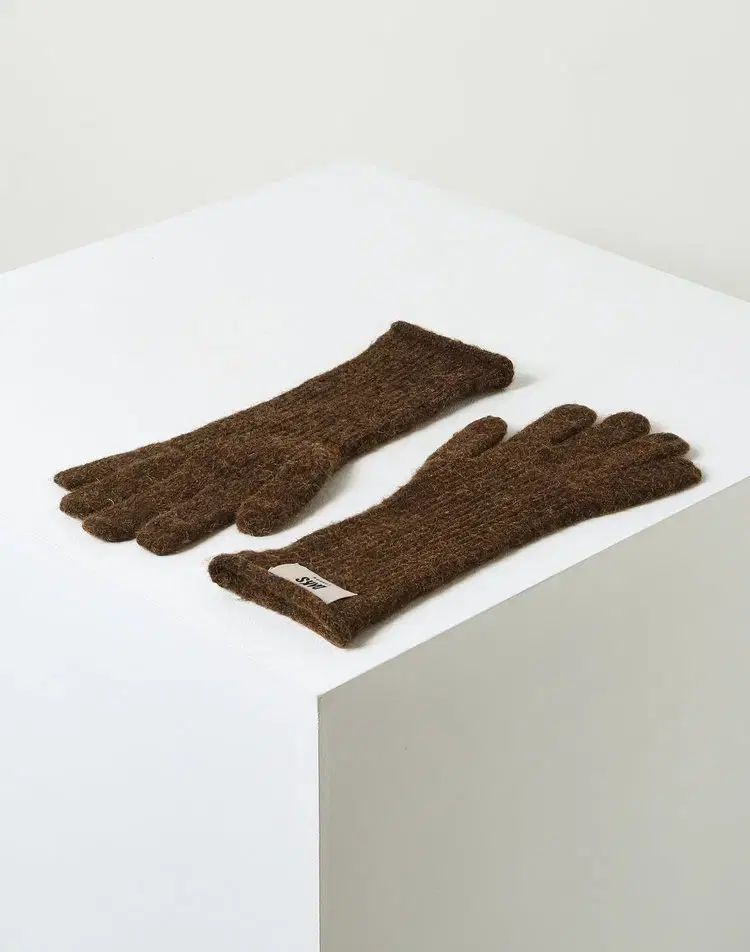 ダックス レディース ウール混 手袋 ブラウン 新品