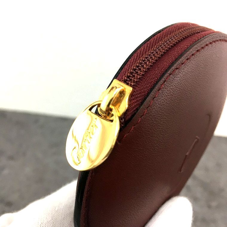 送料込み！ 未使用品 Cartier コインケース ボルドー L3000111 111