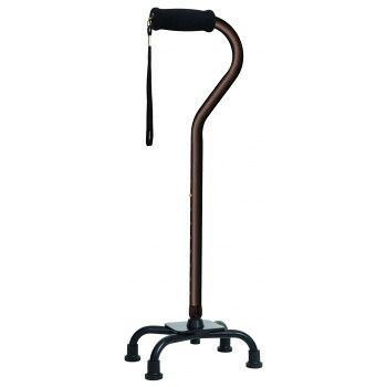フジホーム ステッキ 杖 アルミ四点杖 ブラウン WB 5147