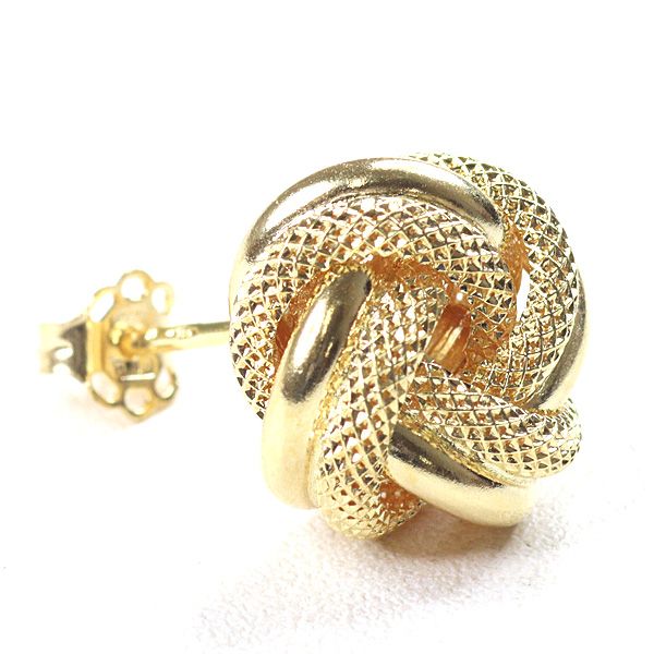 ウノアエレ K18YG ピアス ラブノット 2.0g 750YG 結び目 10024