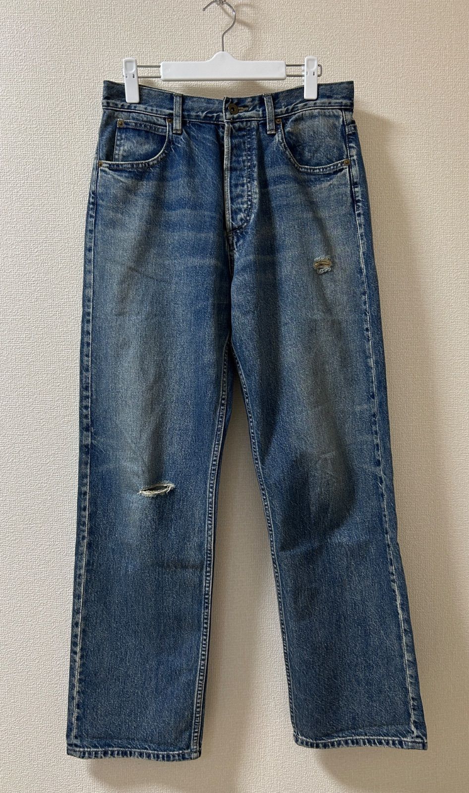 美品 CLOTH&CROSS ハグオーワー ボーイフレンドクラッシュデニムパンツ