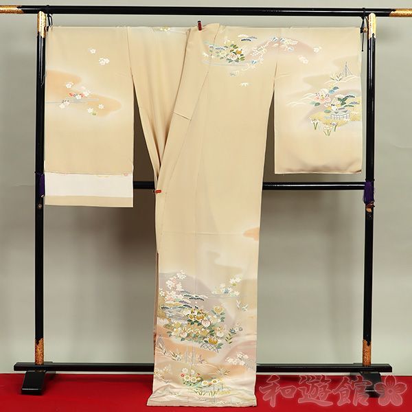 eha 2999 白木染匠 新小石丸 使用 手描 糸目友禅 訪問着 お仕立て付き １ヶ月半～２ヶ月で発送