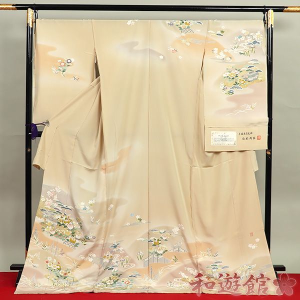 eha 2999 白木染匠 新小石丸 使用 手描 糸目友禅 訪問着 お仕立て付き １ヶ月半～２ヶ月で発送