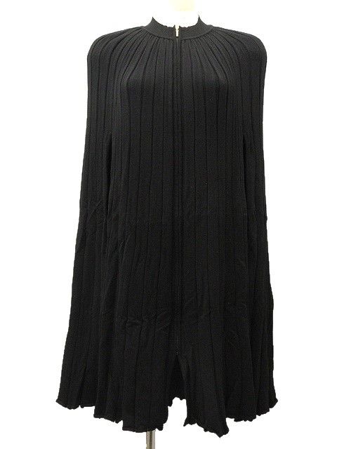 EPOCA エポカ 定価7.2万 プリーツケープジップニット ブラック 40 エポカ EPOCA プリーツ ケープ ジップ ニット 40 ブラック 黒 トップス