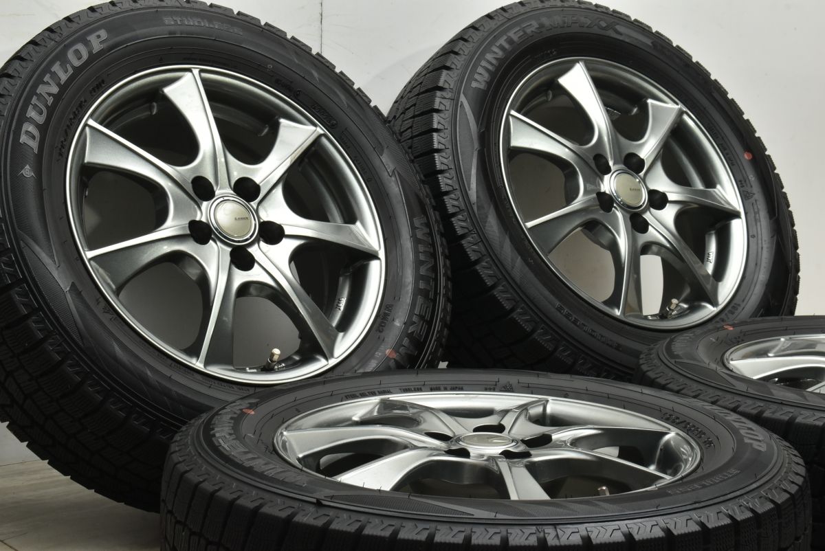 バリ溝 レーベン 15 in 6 J 40 PCD 100 ウィンターマックスWM 02 195 65 R プリウス ウィッシュ カローラスポーツ インプレッサ