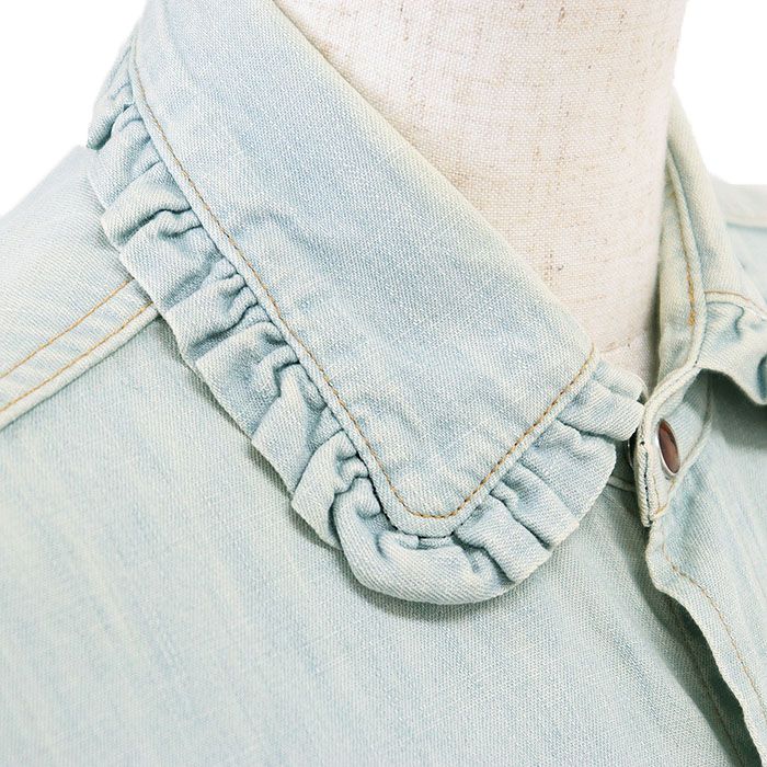 SALE】SAINT LAURENT PARIS サンローランパリ ウエスタンシャツ フリル