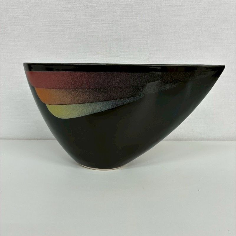 池坊 草月流 黒 花瓶 花器 陶器 フラワーベース