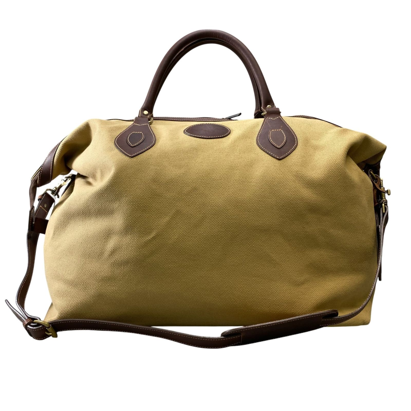 BL 10 TUSTING タスティング 2 WAY ボストンバッグ キャンバスバッグ 鞄 ベージュ ブラウン メンズk 02 i