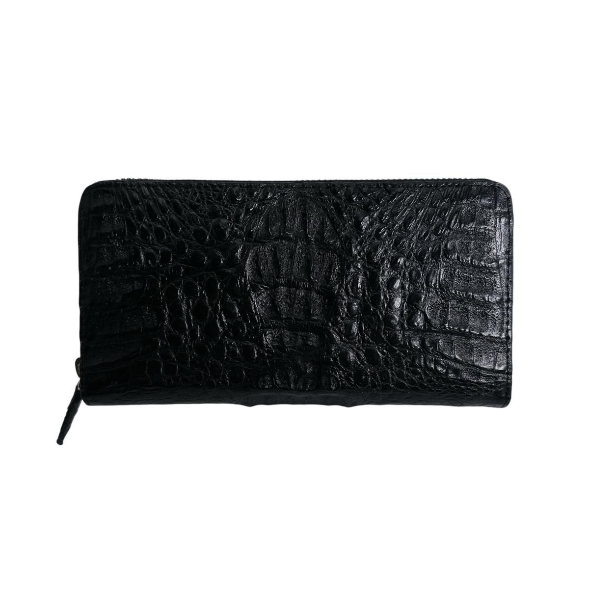 カイマン ラウンドファスナー 長財布 長財布 CAIMAN ブラック - メルカリ