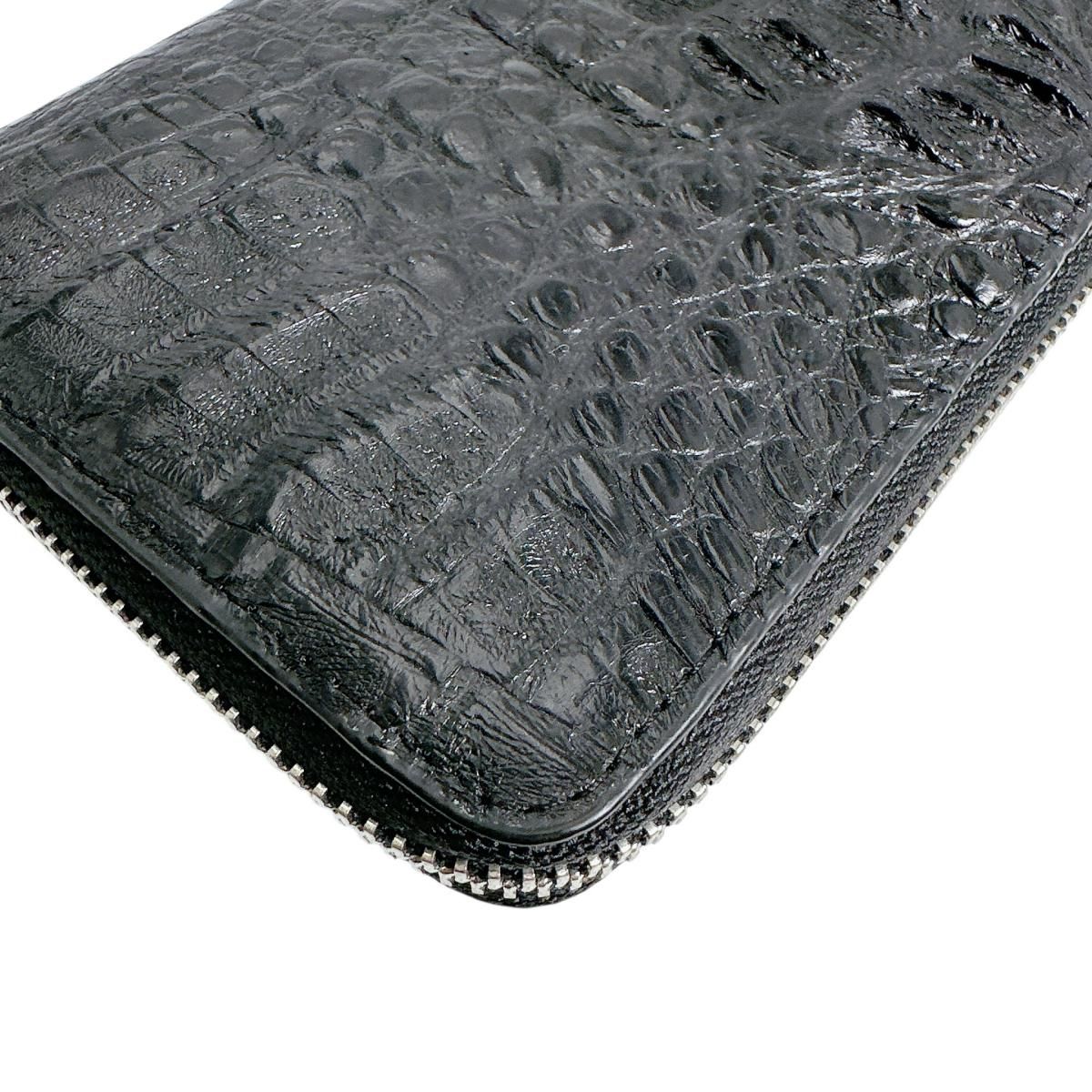 カイマン ラウンドファスナー 長財布 セール中 長財布 CAIMAN ブラック