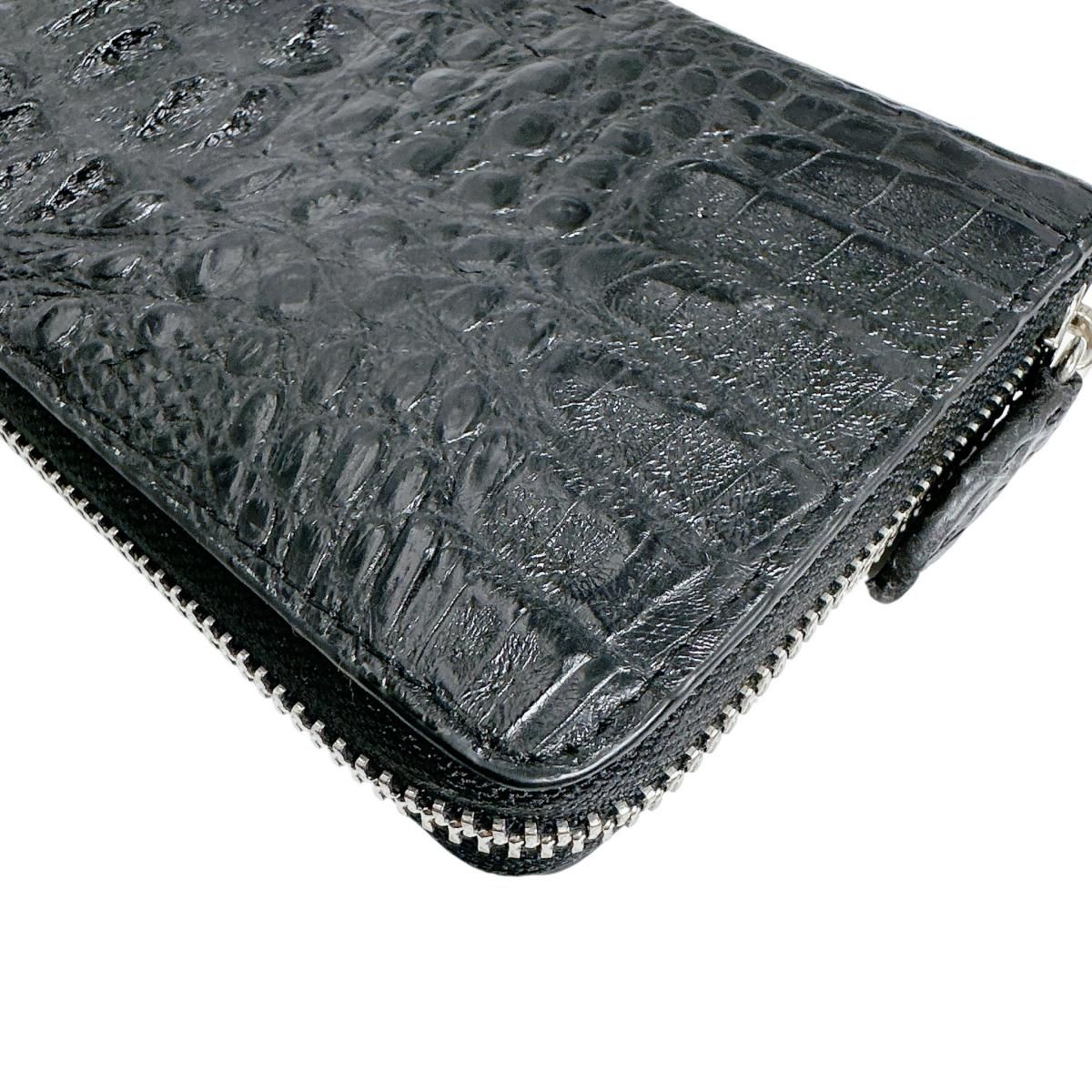 カイマン ラウンドファスナー 長財布 長財布 CAIMAN ブラック - メルカリ