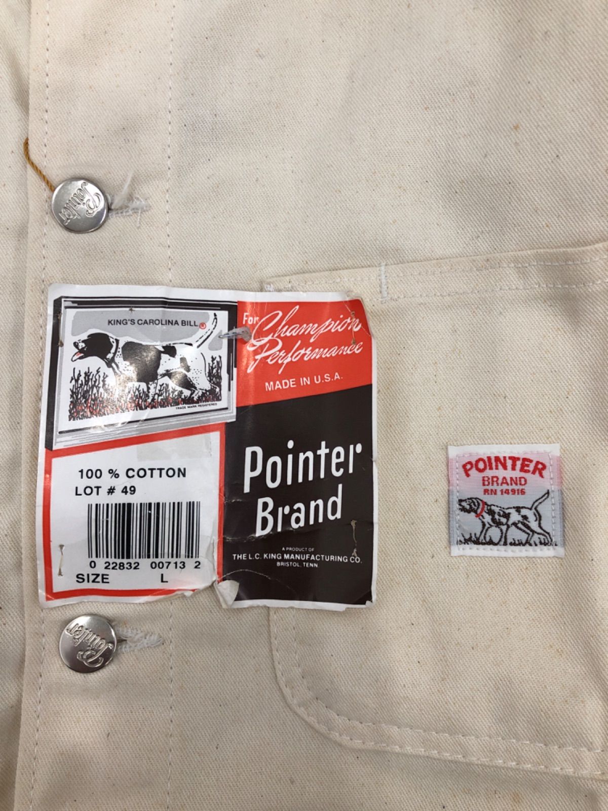 R00227 POINTER Brand アイボリー U.S.A製 長袖 カバーオール 【公式通販】