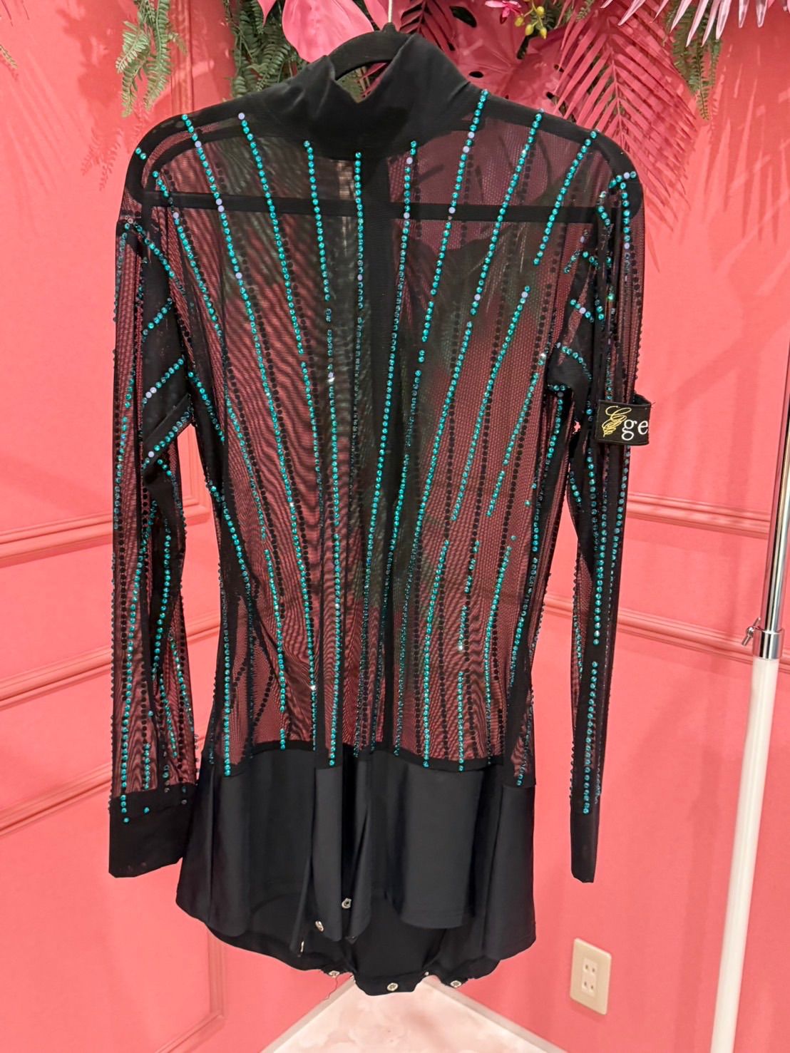 gentil ジャンティ HOMME 社交ダンス ウェア メンズ シャツ ブラック シースルー 青 ブルー ラテン