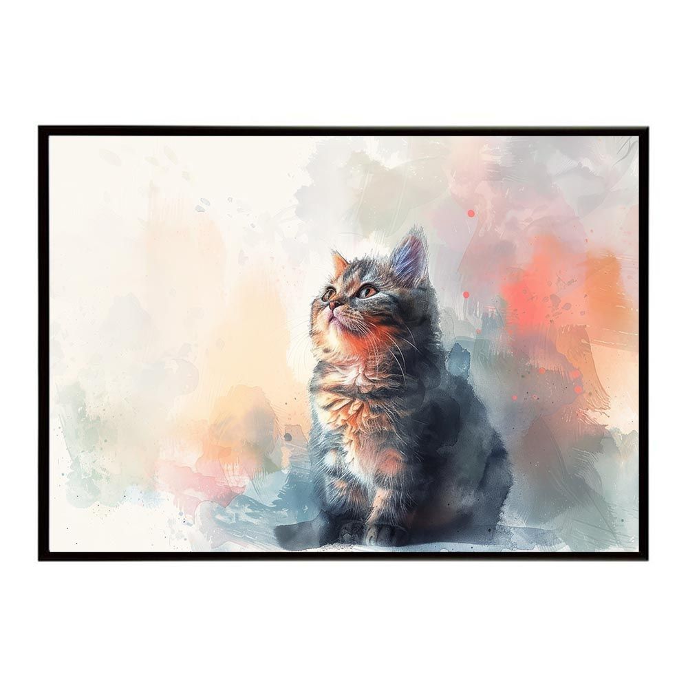 B2サイズ（約51x73cm）】【lh-poster-7346】ネコ セール キャット 水彩