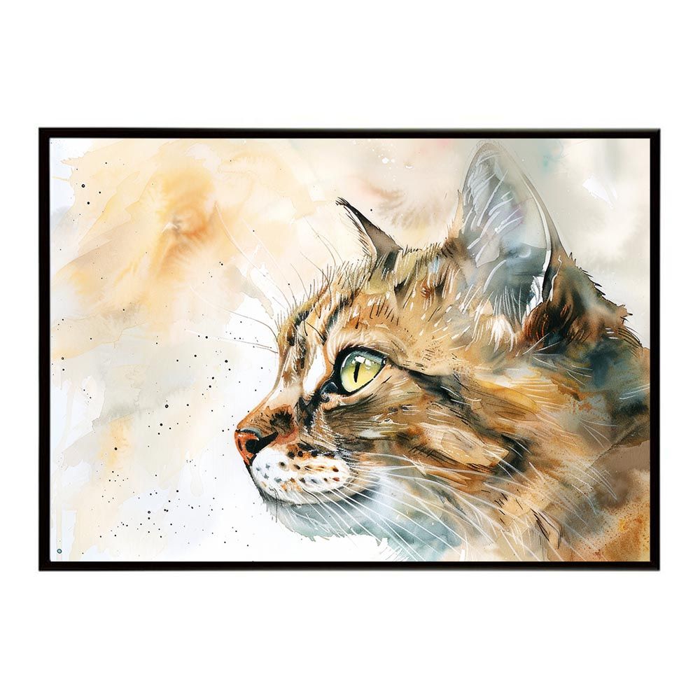 B1サイズ（約73x103cm）】【lh-poster-7350】ネコ キャット 販売 水彩