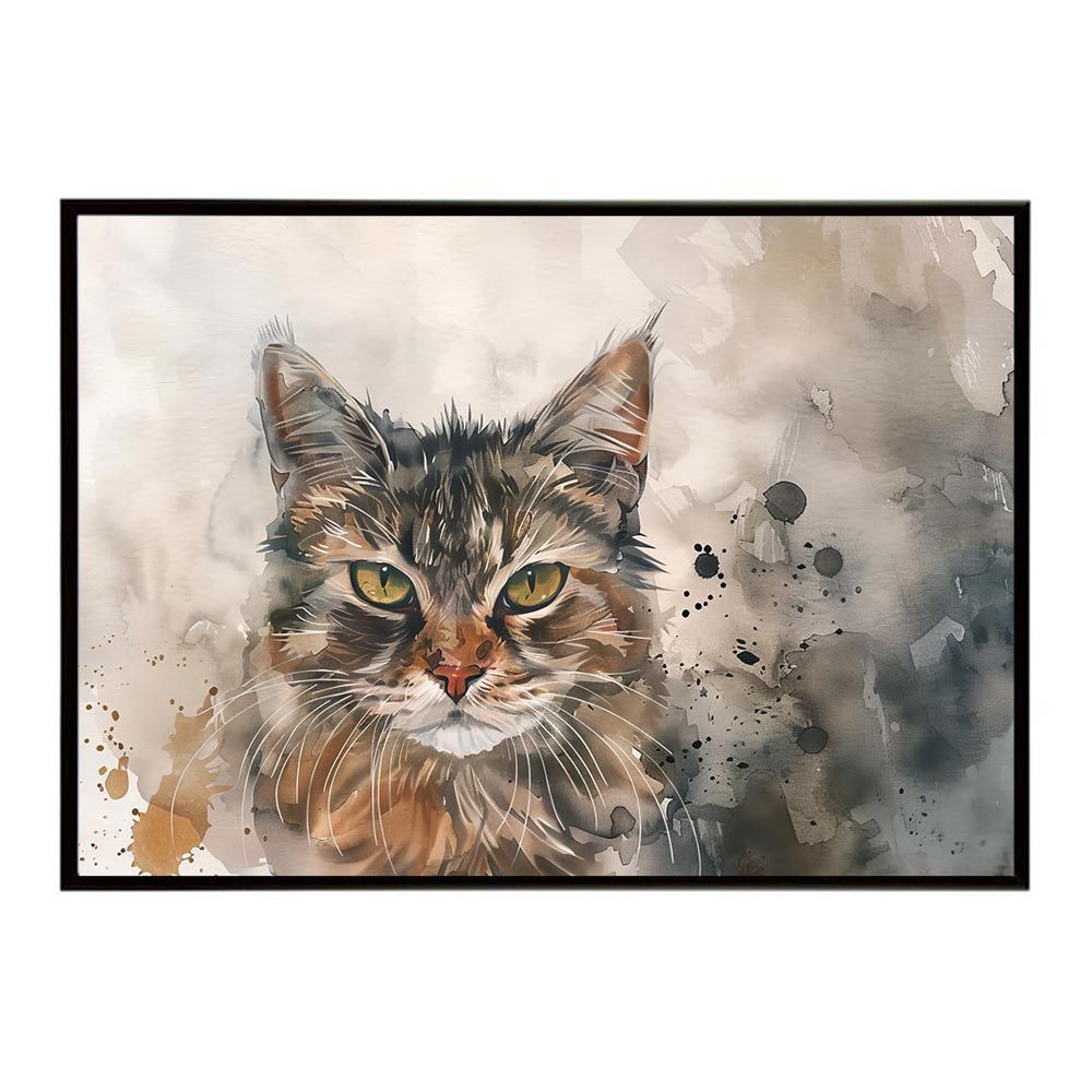 B2サイズ（約51x73cm）】【lh-poster-7351】ネコ キャット 水彩 愛猫