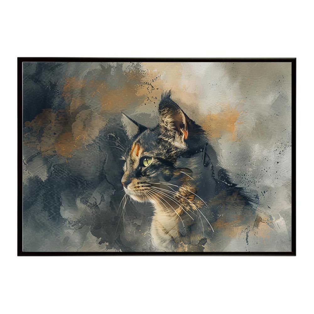 A1サイズ（約59x84cm）】【lh-poster-7367】ネコ キャット 水彩 愛猫