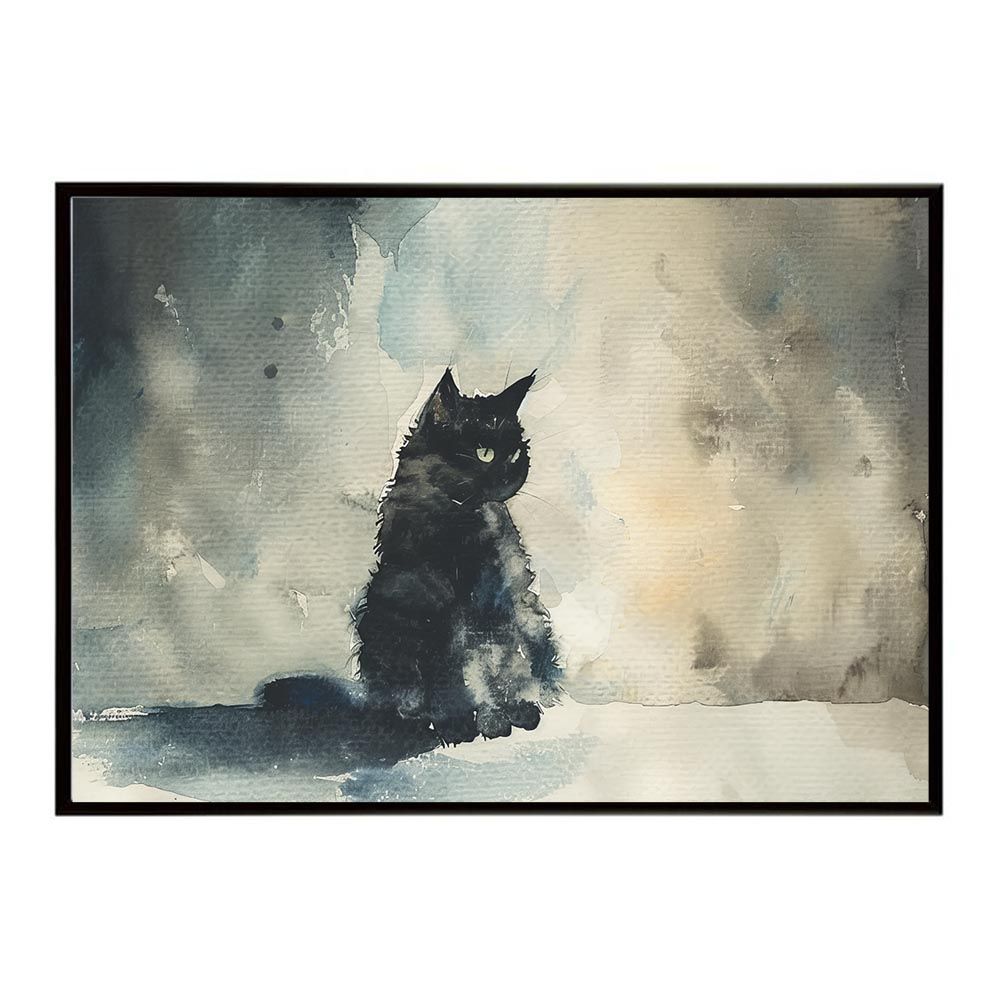 猫物語 B2 ポスター A1サイズ（約59x84cm）】【lh-poster-7372】ネコ キャット 水彩 愛猫