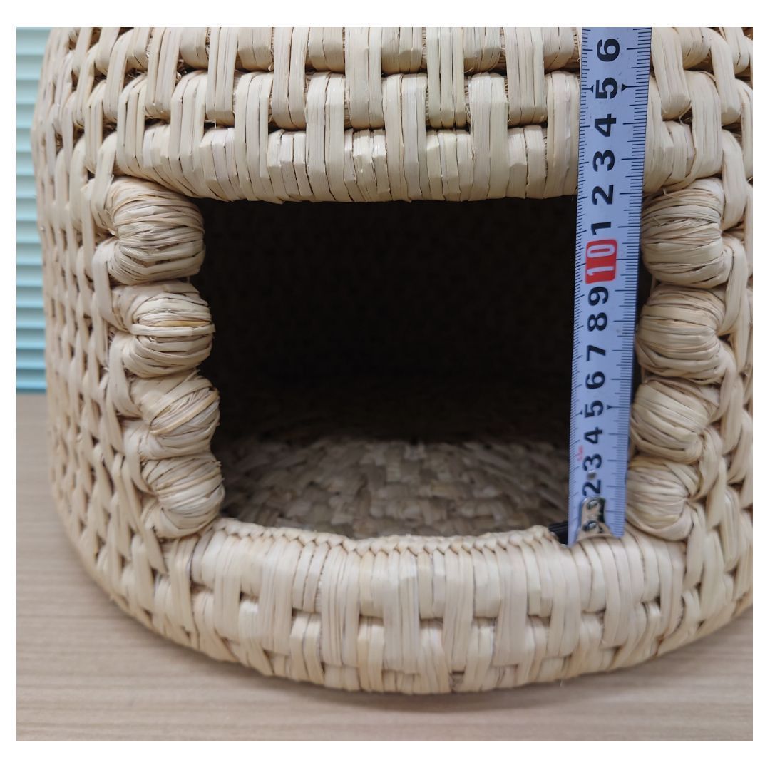 特選の一品】天然稲わら 猫ちぐら（ねこちぐら）手作り - メルカリ