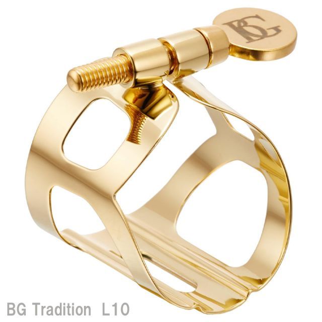 BG ビージー アルトサックス用 リガチャー L 10 トラディション ゴールドラッカー