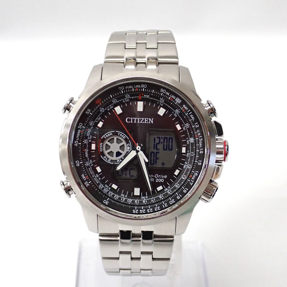 FtTh 1001621 シチズン 腕時計 電波ソーラー プロマスター エコドライブ クロノグラフ U 200-R 005634 黒文字盤 メンズ CITIZEN