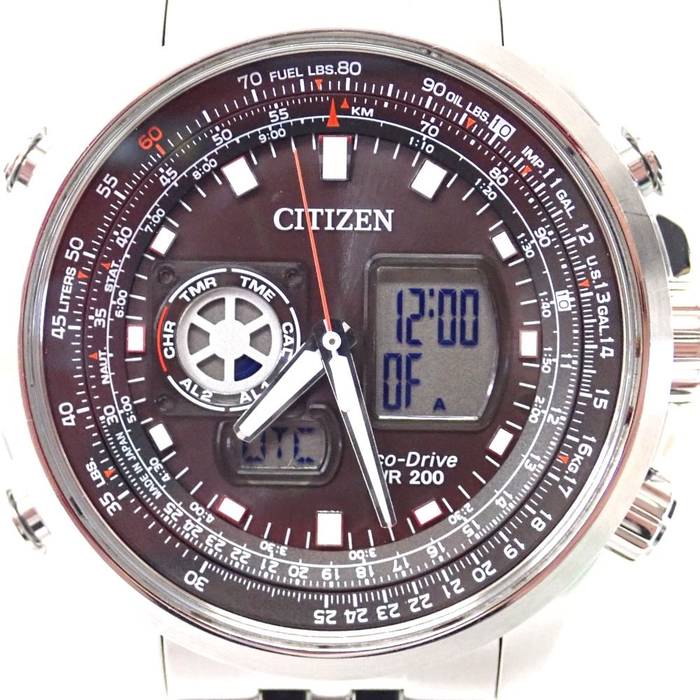 FtTh 1001621 シチズン 腕時計 電波ソーラー プロマスター エコドライブ クロノグラフ U 200 R 005634 黒文字盤 メンズ CITIZEN