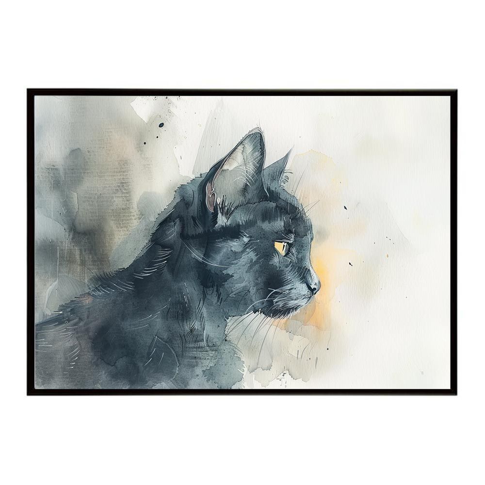 B1サイズ（約73x103cm）】【lh-poster-7409】ネコ キャット 水彩 愛猫