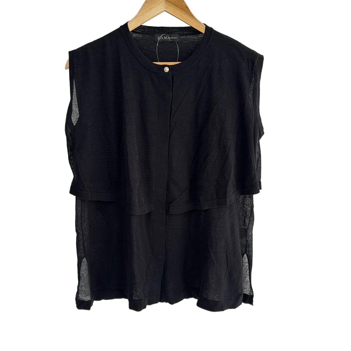 DAMAcollection ダーマ カーディガン サイズLL レディース - 黒 半袖