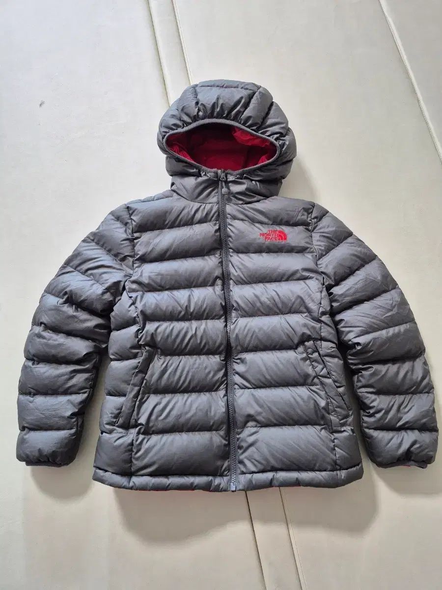 THE NORTH FACE フード ダウン ダウン グレー 150