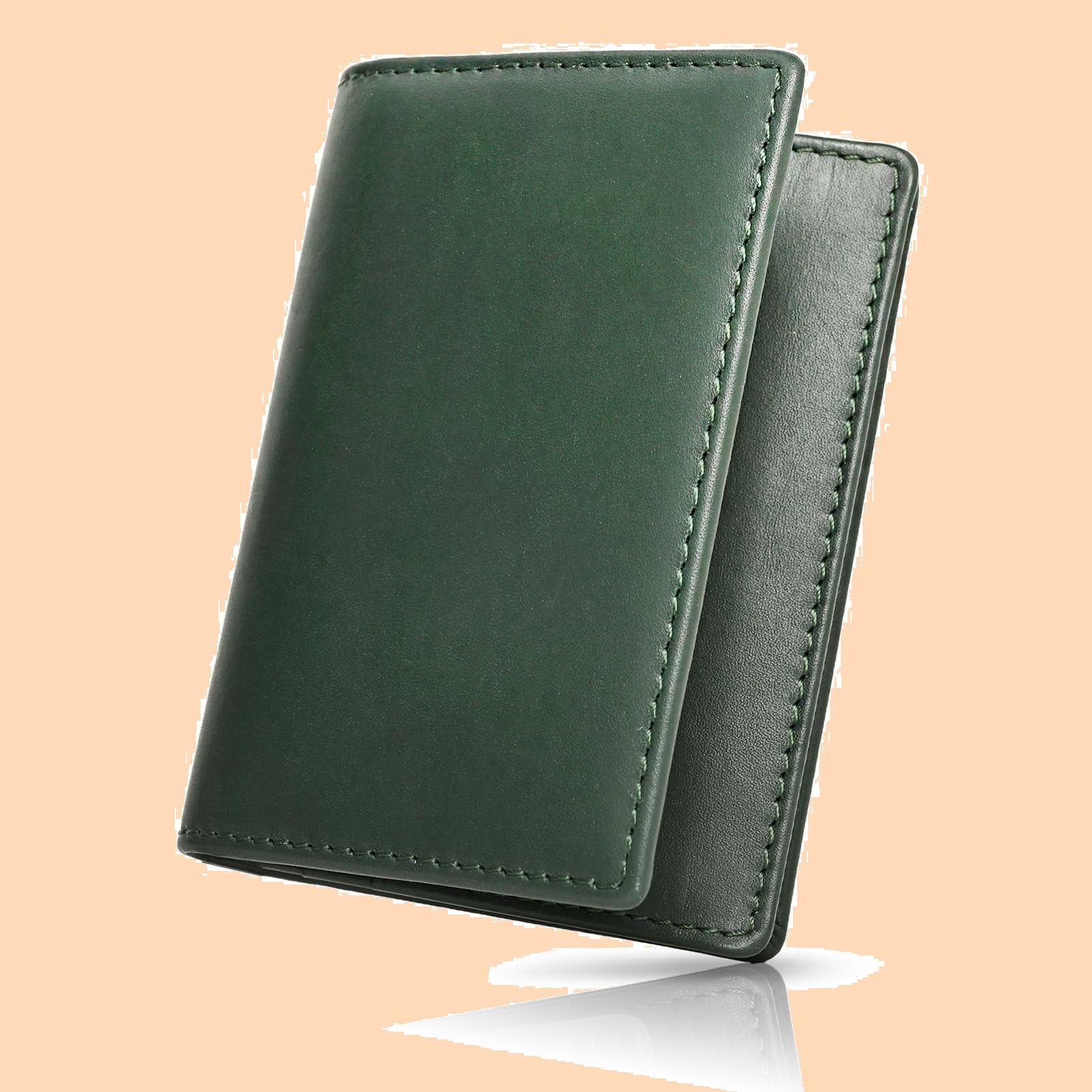 【在庫セール】男性 オイルレザー 高級 大容量 プレゼント 人気 ブランド 名刺ケース 本革 (ディープグリーン) メンズ 名刺入れ [QUARE]