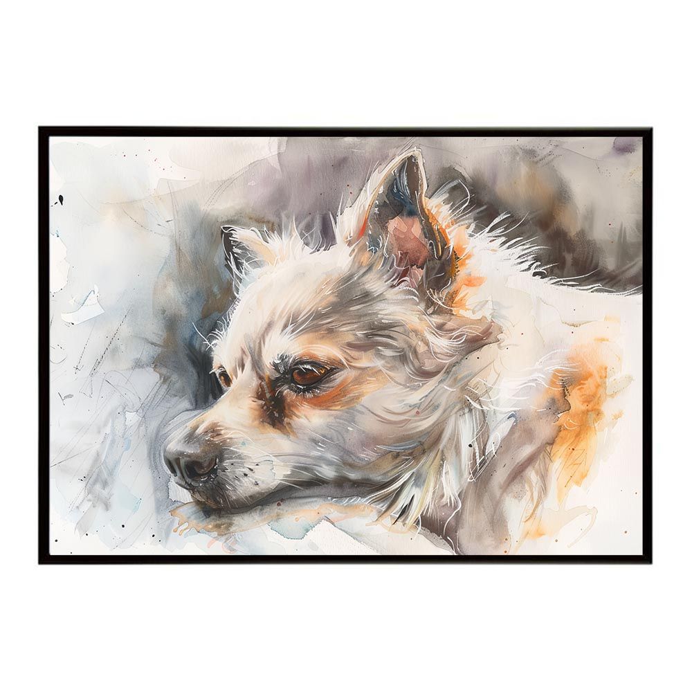 A1サイズ（約59x84cm）】【lh-poster-7428】犬 ドッグ 愛犬 水彩画