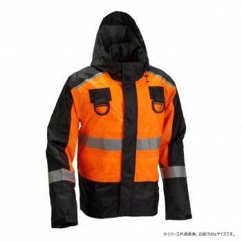 船橋(フナハシ) レインウェアブレイブレイン(フルハーネス仕様)FS-1110FH オレンジ/ブラック 5L