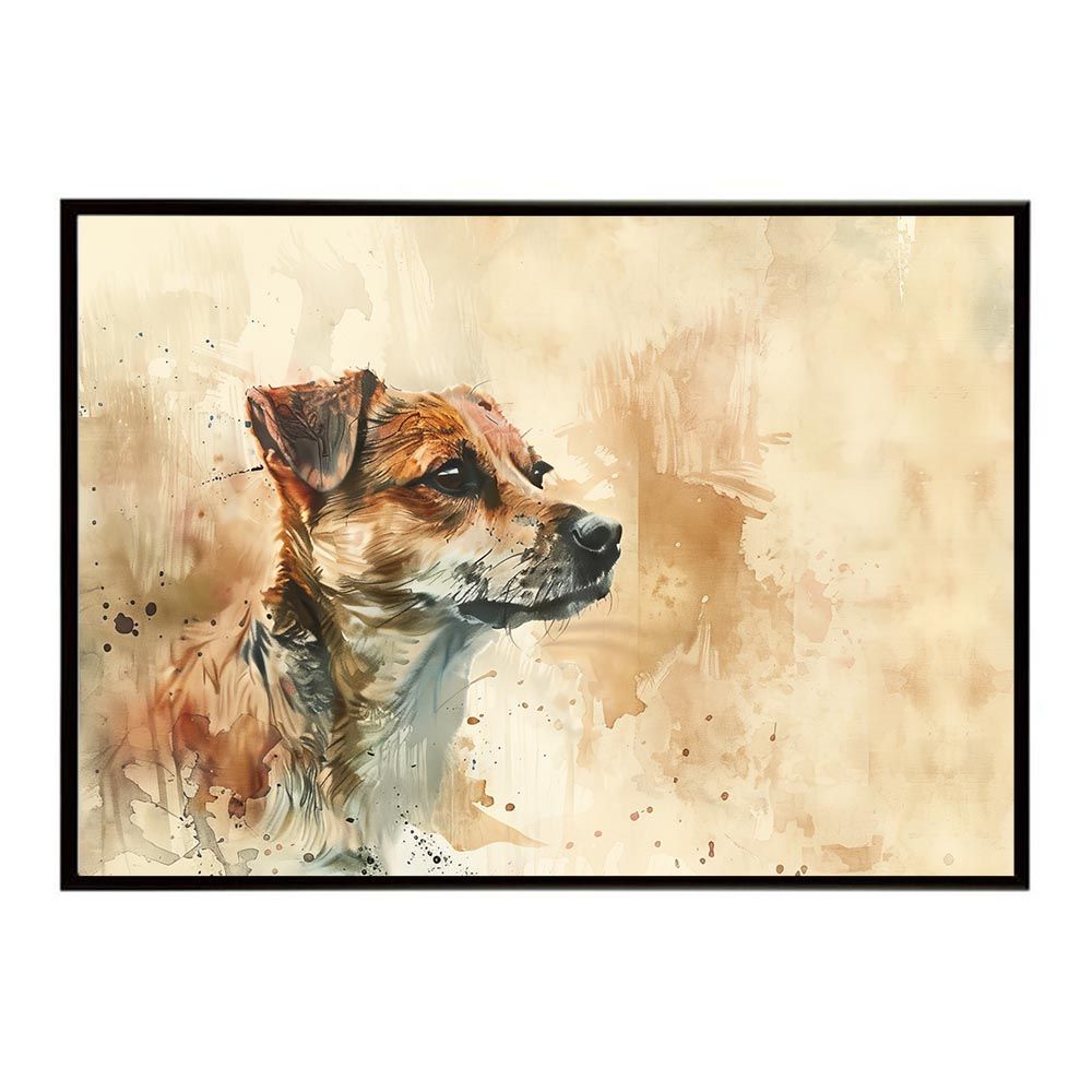 B1サイズ（約73x103cm）】【lh-poster-7433】犬 ドッグ 愛犬 水彩画