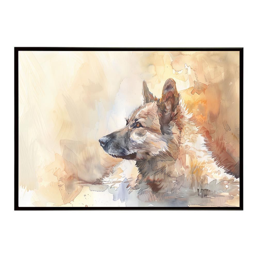 B1サイズ（約73x103cm）】【lh-poster-7438】犬 ドッグ 愛犬 水彩画