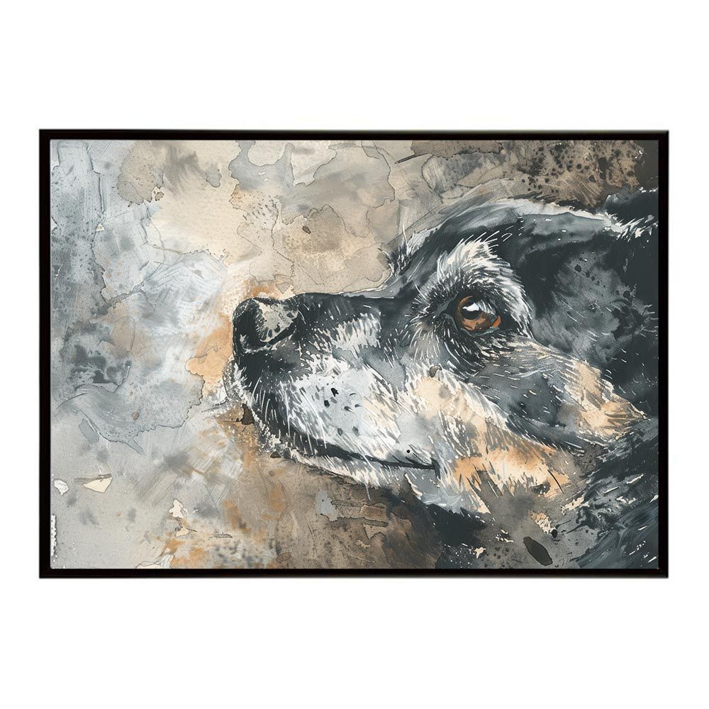 B2サイズ（約51x73cm）】【lh-poster-7439】犬 ドッグ 愛犬 水彩画