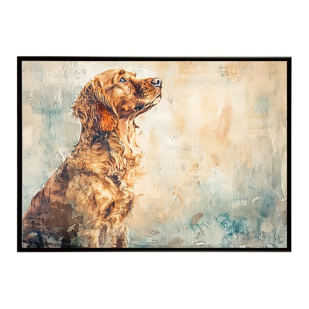 【A2サイズ（約42x59cm）】【lh-poster-7446】犬 ドッグ 愛犬 水彩画 イラスト ポスター インテリア 可愛い 絵画 フォト アート モダン