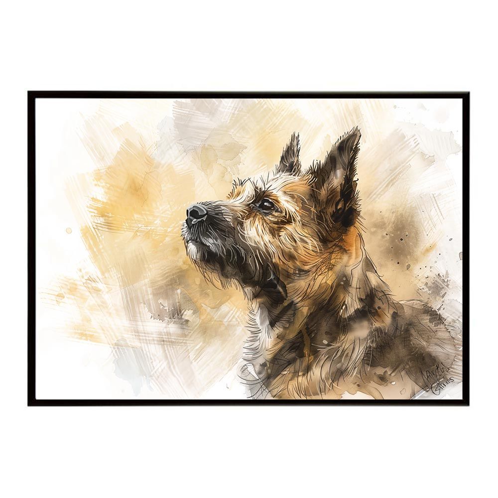 B1サイズ（約73x103cm）】【lh-poster-7447】犬 ドッグ 愛犬 水彩画