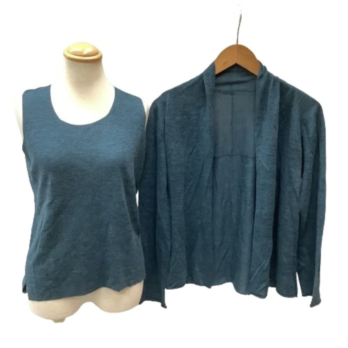 ♪♪JURGEN LEHL ヨーガンレール レディース アンサンブル セットアップ SIZE M エメラルドグリーン