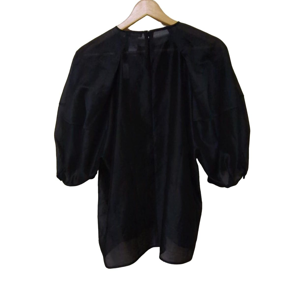 BLAMINK ブラミンク チュニック サイズ38 M レディース - 黒 クルーネック 半袖 シースルー