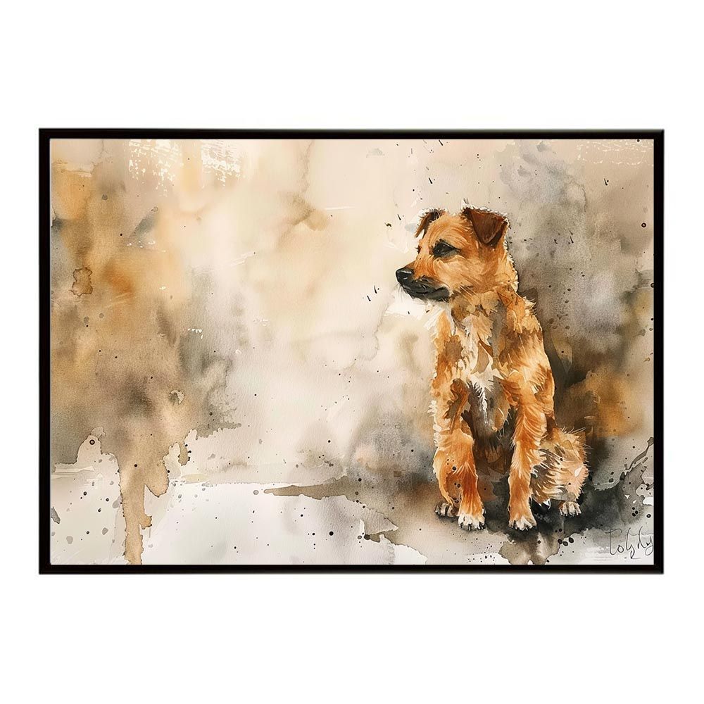 B2サイズ（約51x73cm）】【lh-poster-7453】犬 ドッグ 愛犬 水彩画