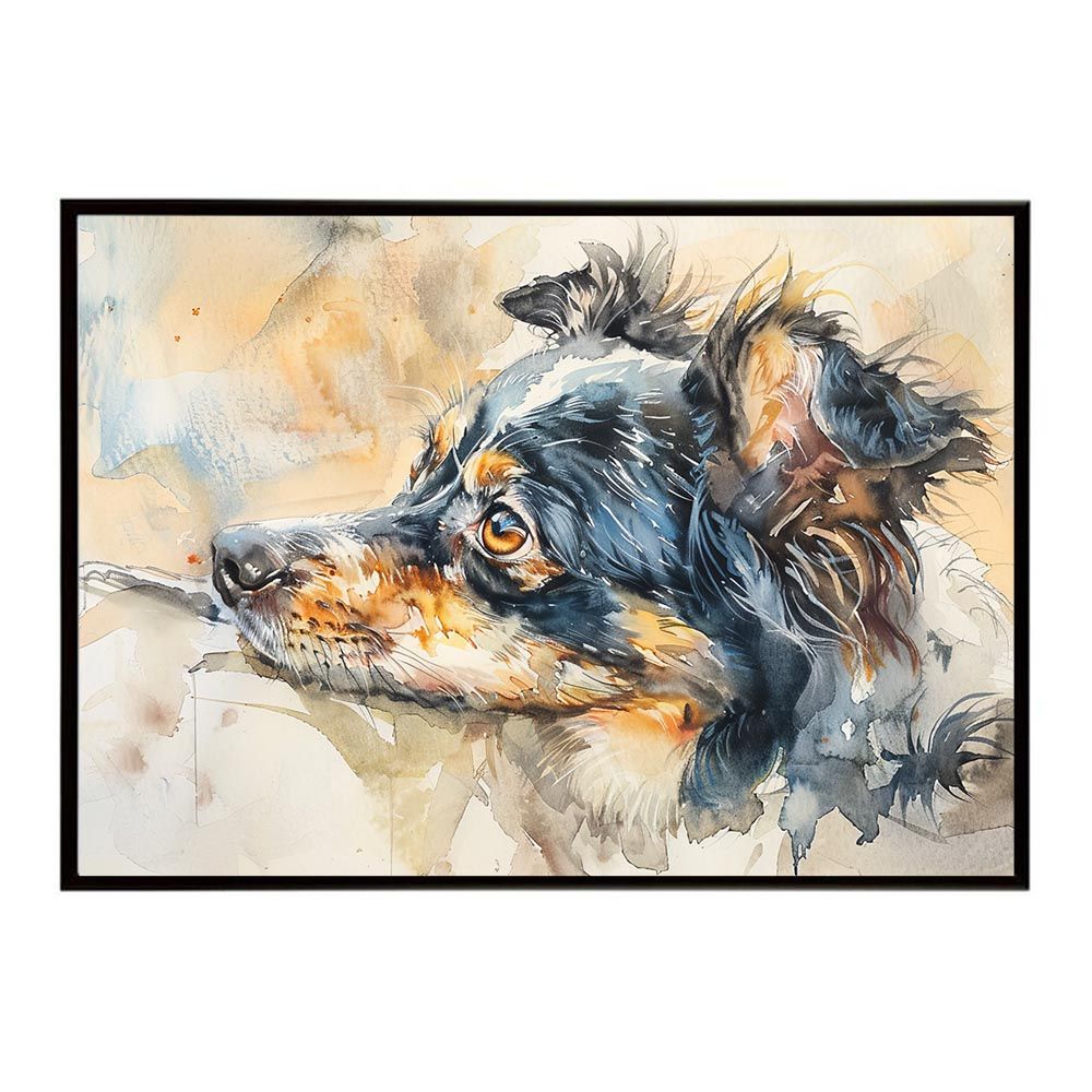 絵画　犬 A1サイズ（約59x84cm）】【lh-poster-7591】犬 ドッグ 愛犬 水彩画