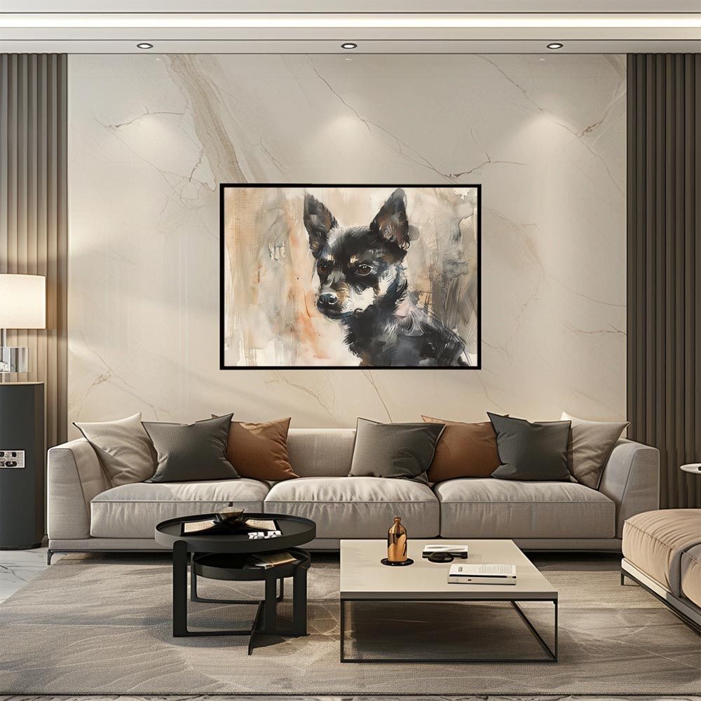 B2サイズ（約51x73cm）】【lh-poster-7468】犬 ドッグ 愛犬 水彩画