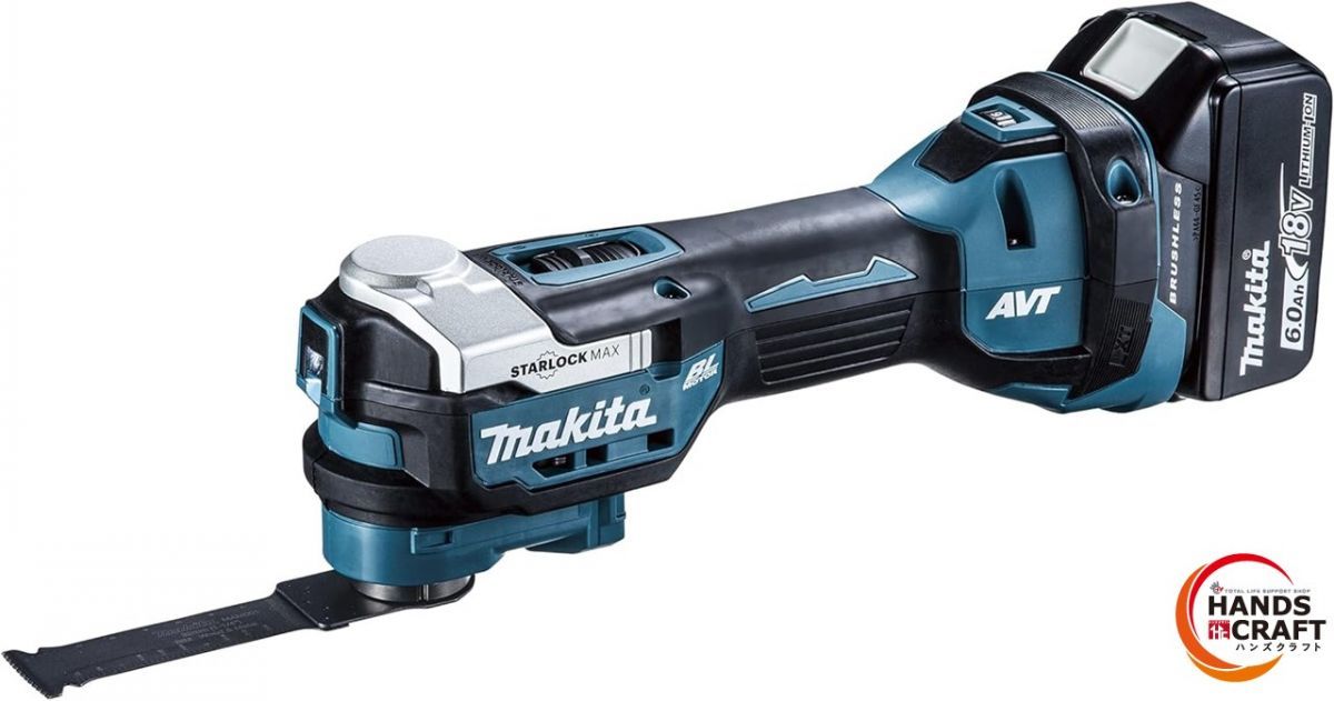 ♪ ♥品 マキタ Makita 充電式マルチツール 18 V 6 Ah バッテリ 充電器 ケース付 TM 52 DRG 青