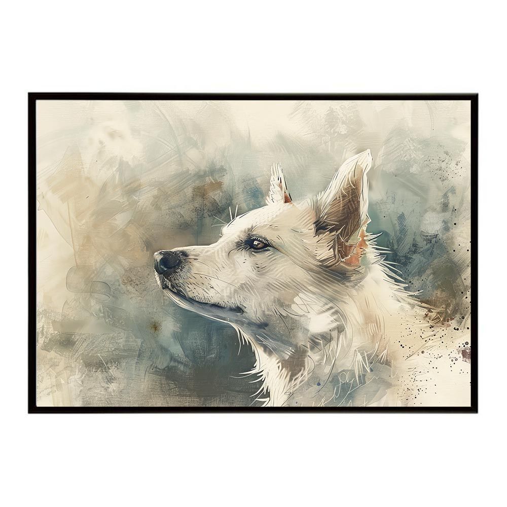 【B2サイズ（約51x73cm）】【lh-poster-7488】犬 ドッグ 愛犬 水彩画 イラスト ポスター インテリア 可愛い 絵画 フォト アート モダン