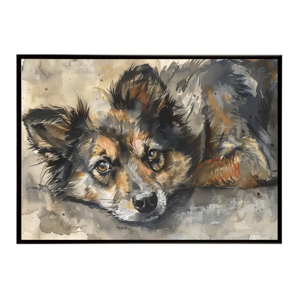 犬の水彩画 透明水彩画】黒で描いてはいけない？黒い犬の描き方 つらら庵 how To