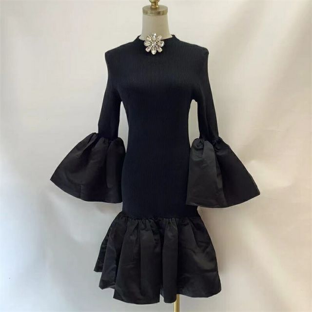 ワンピース ニット レディース オシャレ デザイン 韓国 ファッション 雑貨 かわいい おしゃれ 北欧 K T