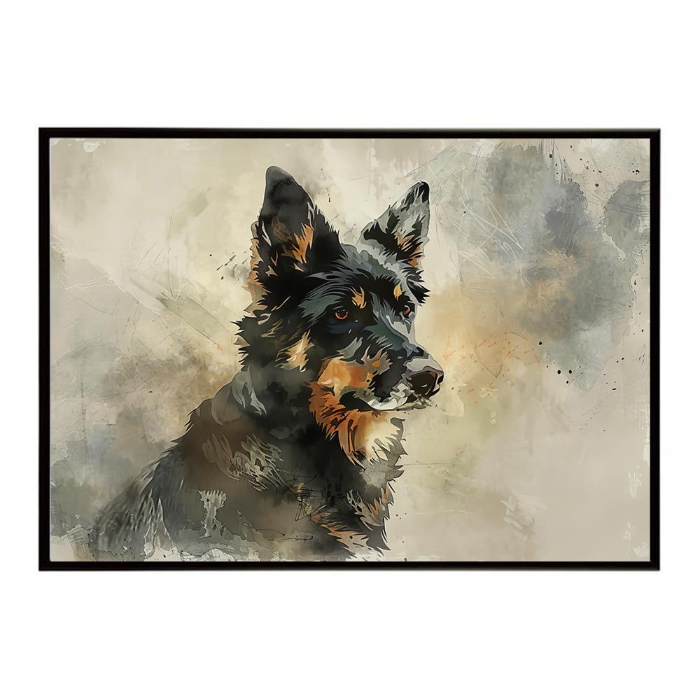 B1サイズ（約73x103cm）】【lh-poster-7496】犬 ドッグ 愛犬 水彩画