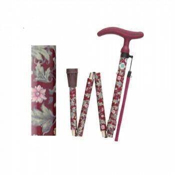 フジホーム ステッキ 杖 アクティブグレース折畳S ワインレッド WB 3758