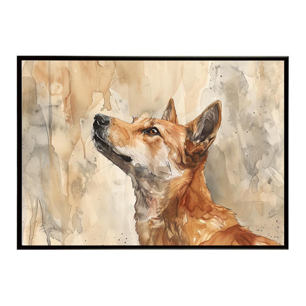 A0サイズ（約84x119cm）】【lh-poster-7504】犬 ドッグ 愛犬 水彩画